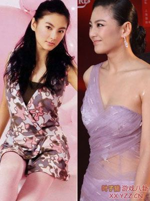 娱圈女星胸部大小伸缩似皮球